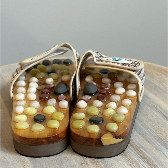 🌸NEO Reflexology Therapeutic Stone Massaging Sandals measures size 10 - Picture 6 of 13